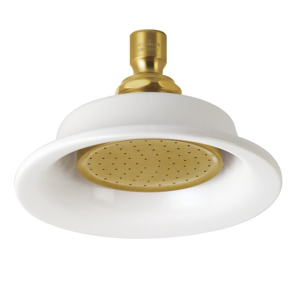 Shower Head, Brushed Brass, Wall Mount